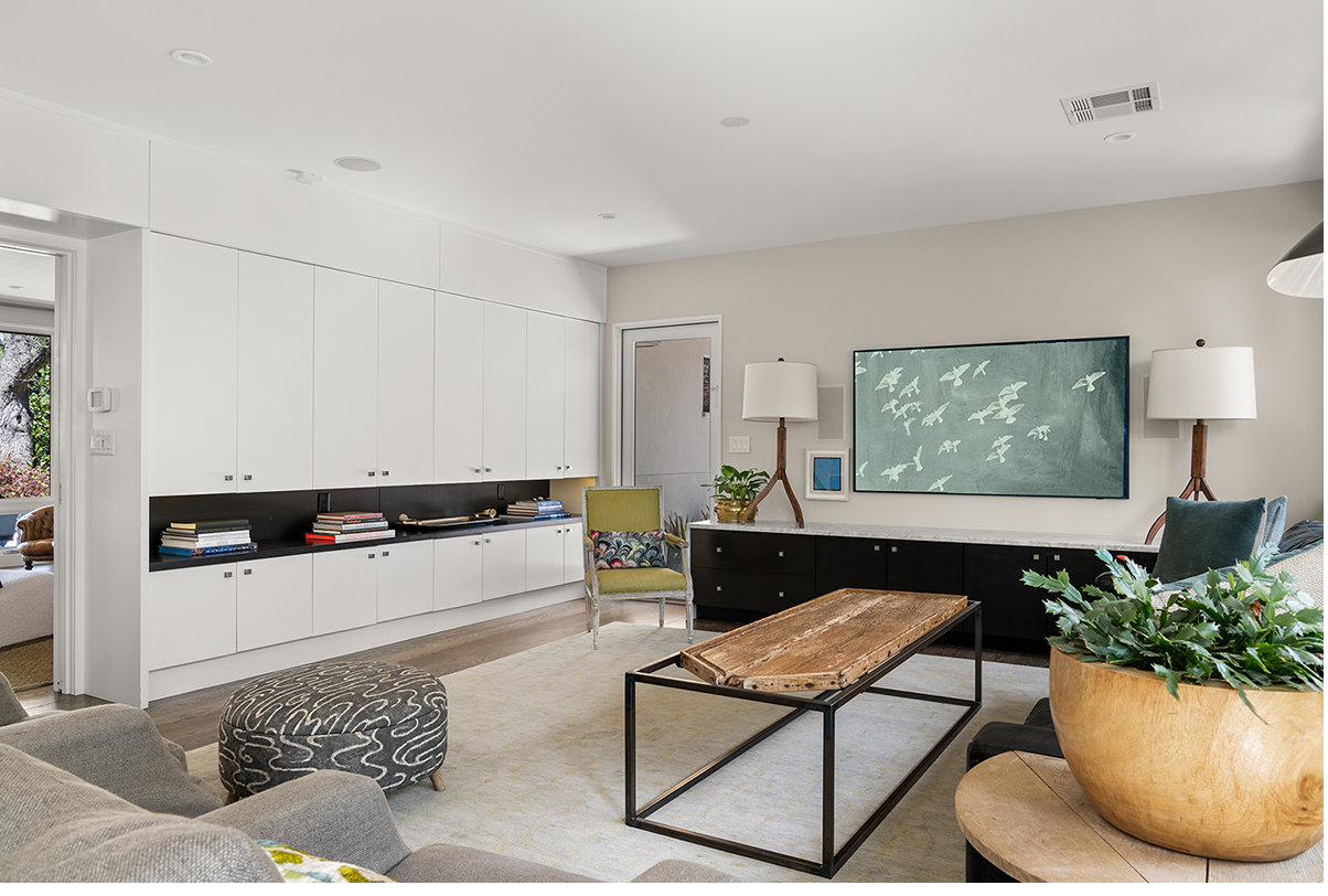 Built-in millwork in the family room